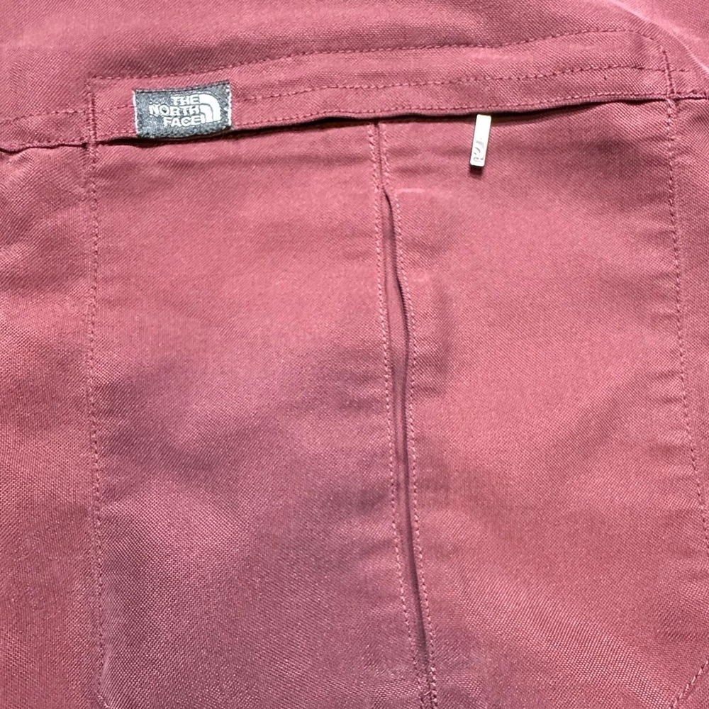 The North Face Men's XL Long Sleeve Hiking‎ Shirt Maroon Button Down Ventilated - Picture 5 of 12